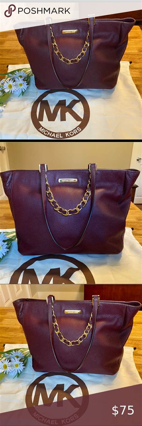 michael kors pvc tote burgundy|michael kors maroon bag.